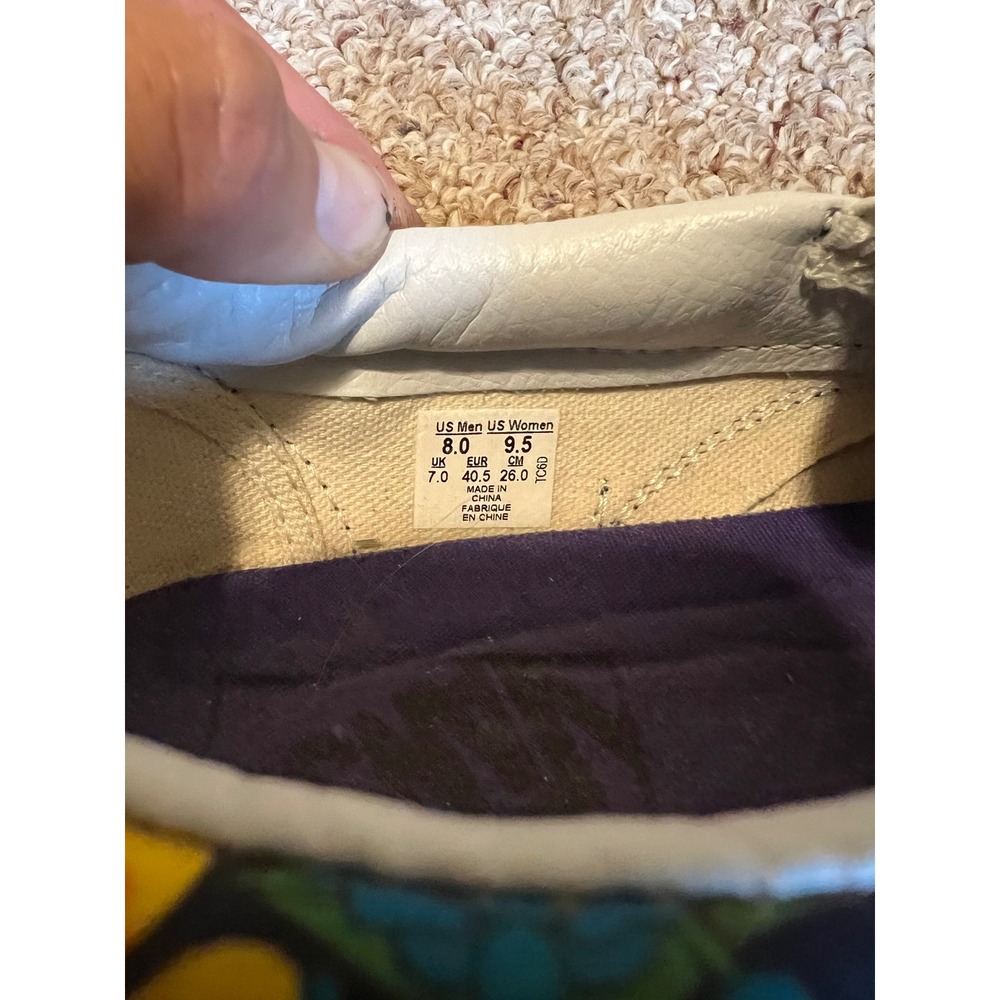 Vans Classic Slip On Floral Print Multi Color Canvas Sneakers Womens 9.5 Mens 8 - Picture 2 of 6